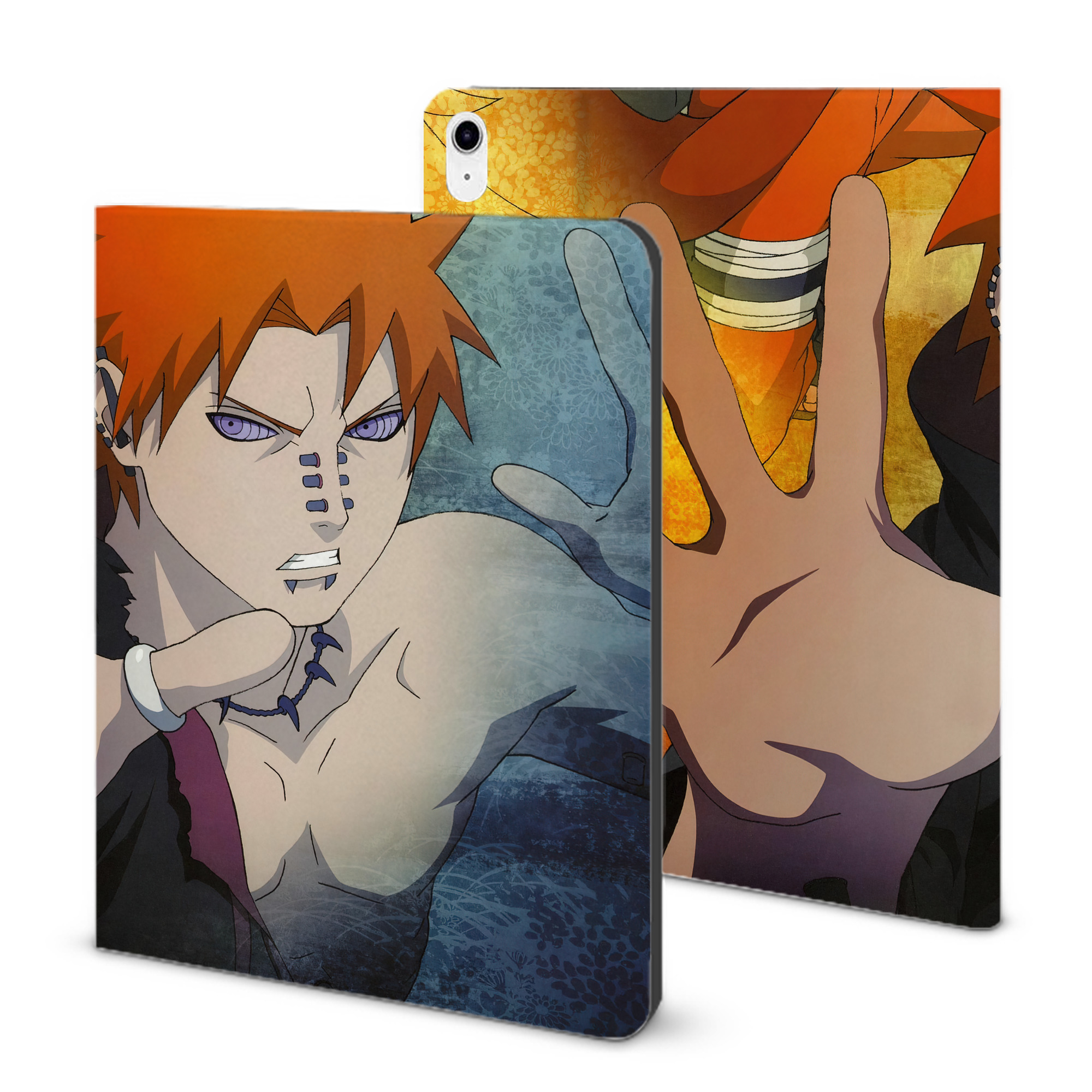（画像用） NARUTO -ナルト- NARUTO -ナルト- 疾風伝 IPad ケース ブック型 PUレザー TPU 耐衝撃 軽量 薄型 ペン収納なし 全面保護 IPad 各モデル対応